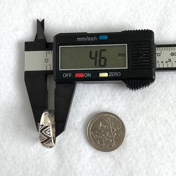 Sterling Silver 925 Oxidized Geometric Maze Pattern Dome Style Band Ring Sz 8.75 - Picture 14 of 16